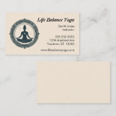 Lotus positie in Mandala Yoga Docent Visitekaartje (Voorkant / Achterkant)