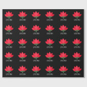 Lotus Pray Funny Plant Pun Dark BG Cadeaupapier (Vlak)