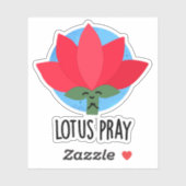 Lotus Pray Funny Plant Pun Sticker (Vel)