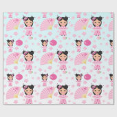 Lotus Princess en Cherry Blossom Flowers Cadeaupapier (Vlak)