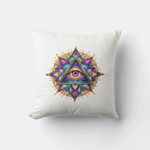 Lotus Prism Embleem Kussen met Oogmotief
