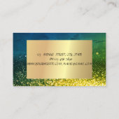 Lotus Professional, Goud Lijst Groene Bokeh Visitekaartje (Achterkant)