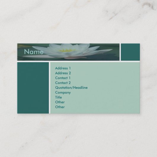 Lotus Profile Card Visitekaartje (Voorkant)