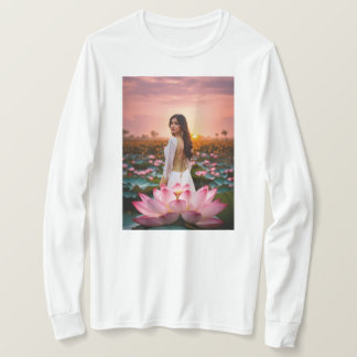 Lotus Radiance: Een bloeiend ballet van Pink and G T-shirt