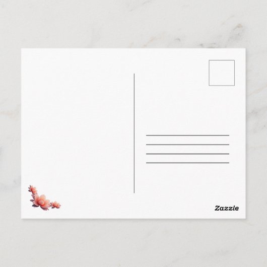 Lotus Reflection Affirmation Empower Inner Wisdom Briefkaart (Achterkant)