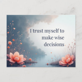 Lotus Reflection Affirmation Empower Inner Wisdom Briefkaart