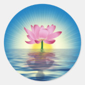 Lotus Reflection Ronde Sticker (Voorkant)