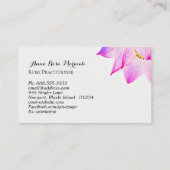 *~* Lotus Reiki Energy Healer Light Fled Yoga Visitekaartje (Achterkant)