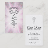 *~* Lotus Reiki Energy Healing Sparkle Rays Visitekaartje (Voorkant / Achterkant)