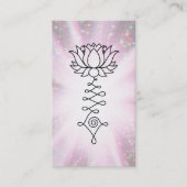 *~* Lotus Reiki Energy Healing Sparkle Rays Visitekaartje (Voorkant)