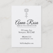 *~* Lotus Reiki Energy Healing Sparkle Rays Visitekaartje (Achterkant)