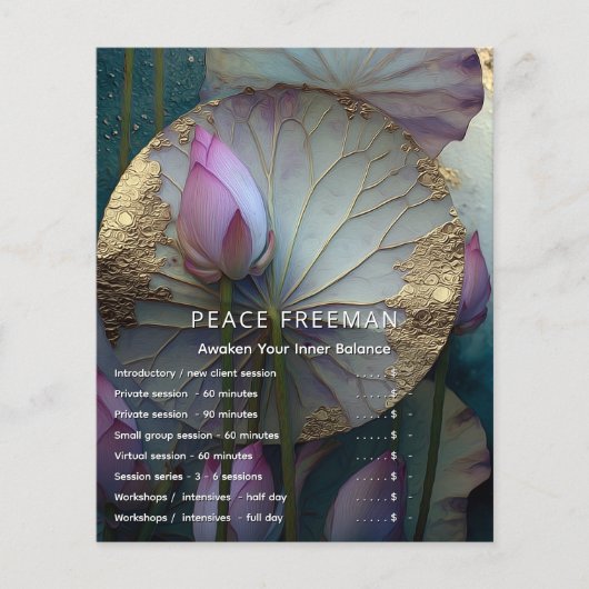 Lotus Reverie | Lotus Bloem Ontwerp Flyer (Voorkant)