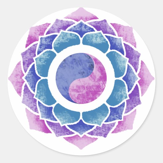 Lotus Ronde Sticker (Voorkant)