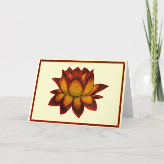 Lotus Rood Tones Kaart (Voorkant)