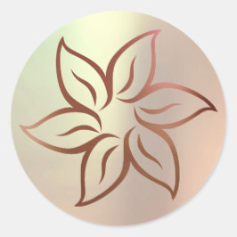 Lotus Roos Gold Blush Metallic Mandala Ornament Ronde Sticker