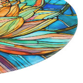 Lotus roze glas in lood snijplank (Hoek)