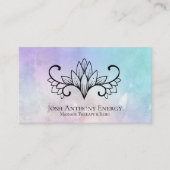 ** Lotus Roze Lavendel Nevel Galaxy Universe Visitekaartje (Voorkant)