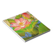 Lotus roze, waterlly waterverf kunst schilderij notitieblok (Schuin)
