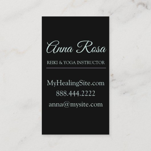 *~* Lotus Sacred Symbol Moon Nirvana Visitekaartje (Achterkant)