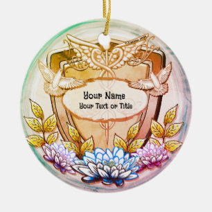 Lotus schild verpleegster keramisch ornament