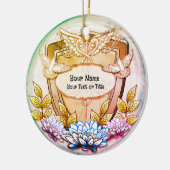 Lotus schild verpleegster  keramisch ornament (Links)