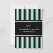 Lotus Scroll & Stripes - Gold Foil Save The Date (Achterkant)