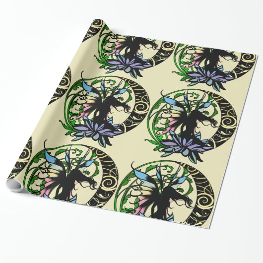 Lotus Shadow Fairy Cadeaupapier (Uitgerold)