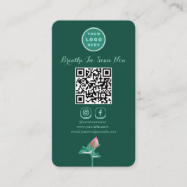 Lotus Social Media Scannable QR Code Verticaal Visitekaartje