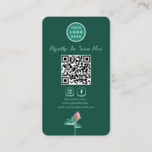 Lotus Social Media Scannable QR Code Verticaal Visitekaartje