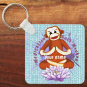 Lotus Sock Monkey-Sleutelhanger Sleutelhanger (Voorkant)