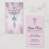 *~* Lotus Sparkle Rays Healing Reiki Tribal Visitekaartje (Voorkant / Achterkant)