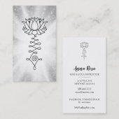 *~* Lotus Sparkle Rays Reiki Energy Healing Visitekaartje (Voorkant / Achterkant)