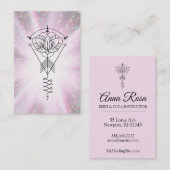 *~* Lotus Sparkle Tribal Healing Rays Reiki Visitekaartje (Voorkant / Achterkant)