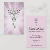 *~* Lotus Sparkle Tribal Healing Reiki Rays Visitekaartje (Voorkant / Achterkant)