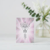 *~* Lotus Sparkle Tribal Rays Healing Reiki Visitekaartje (Staand voorkant)