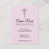 *~* Lotus Sparkle Tribal Rays Healing Reiki Visitekaartje (Achterkant)