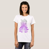Lotus Spirit – Soft Feminine Line Art T-shirt (Voorkant volledig)