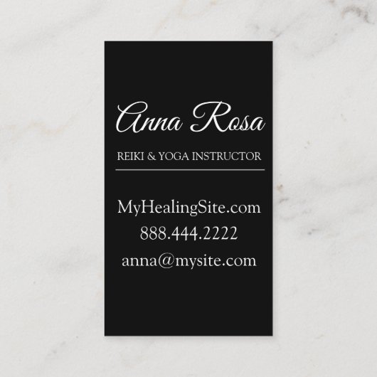 *~* Lotus Stars Sacred Symbol Moon Nirvana Yoga Visitekaartje (Achterkant)