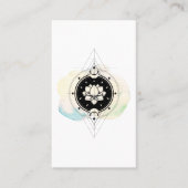 *~* Lotus Stars Sacred Symbol Moon Nirvana Yoga Visitekaartje (Voorkant)