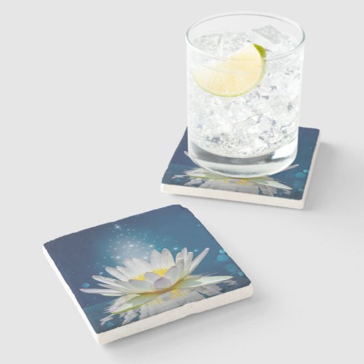 Lotus Stenen Onderzetter (Zijkant)