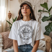 Lotus stijl kant ontwerp t-shirt