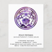 Lotus-stilheid | Paarse Mandala-ontwerp Flyer (Achterkant)