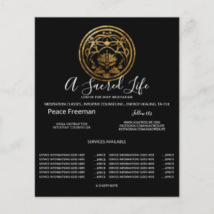 Lotus Stilte Gouden Mandala Ontwerp Flyer