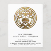 Lotus Stilte | Gouden Mandala Ontwerp Flyer (Achterkant)