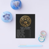 Lotus Stilte | Gouden Mandala Ontwerp Flyer (Enkel)