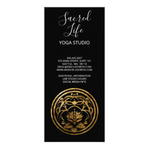 Lotus Stilte Gouden Mandala Ontwerp Reclamekaart