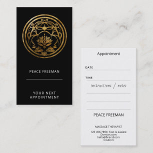 Lotus Stilte Gouden Mandala Ontwerp Visitekaartje