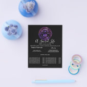 Lotus-stilte | Paarse Mandala-ontwerp Flyer (Enkel)