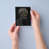 Lotus Stilte | Zilver Mandala Ontwerp Flyer (Hand)