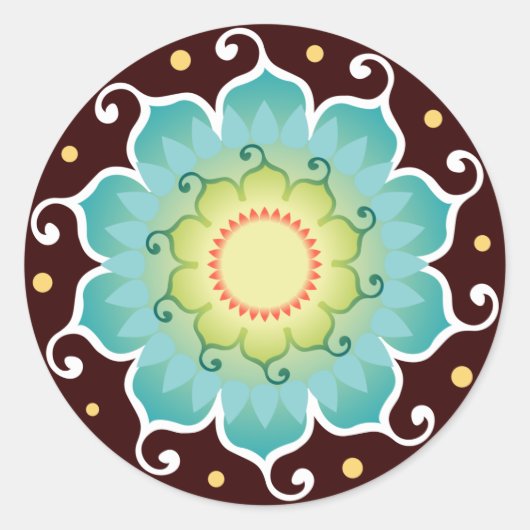 Lotus stralende Stickers (Voorkant)